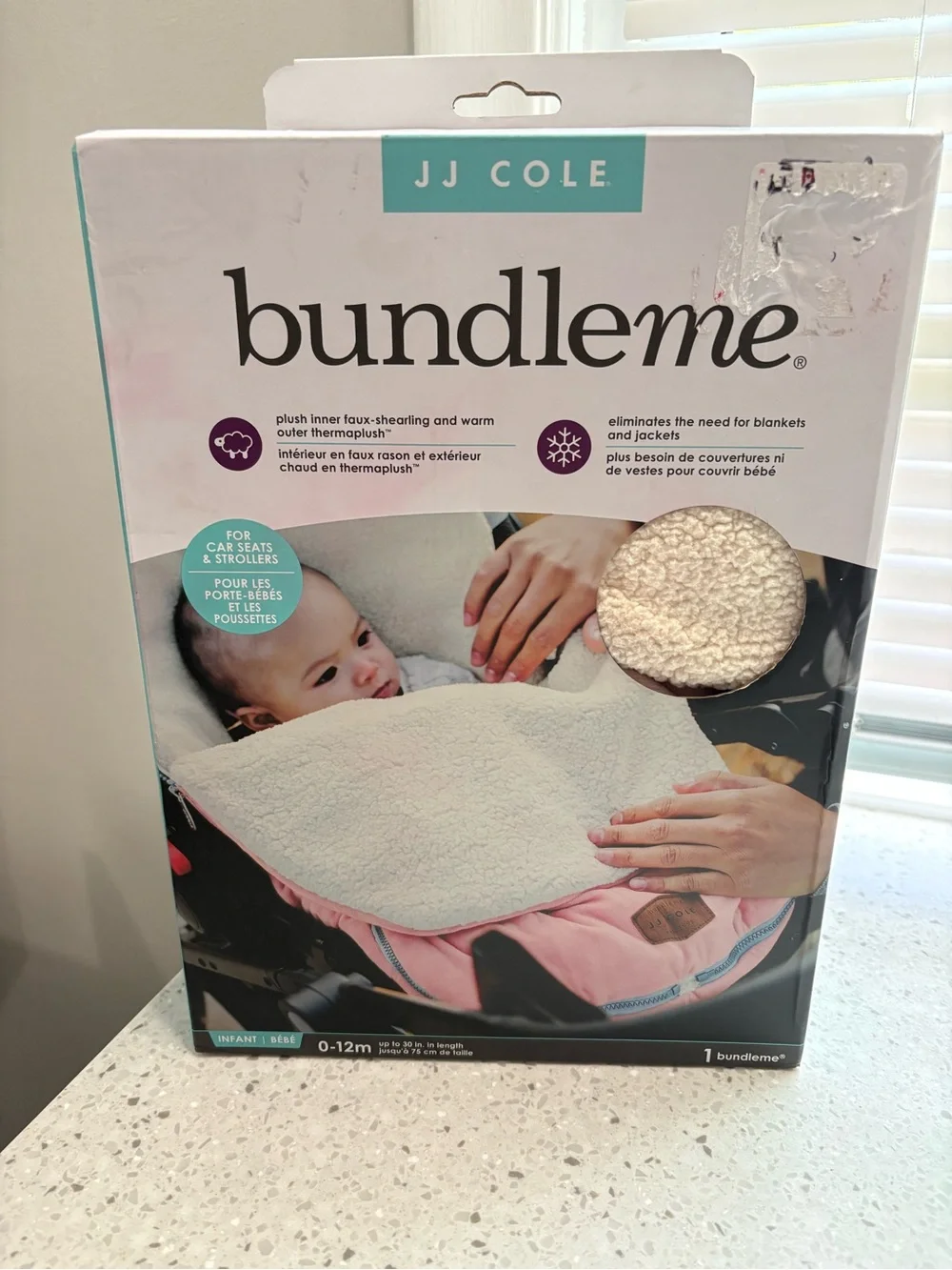 NIB Bundle Me by JJ Cole- Cozy Infant Car Seat Footmuff - Pink